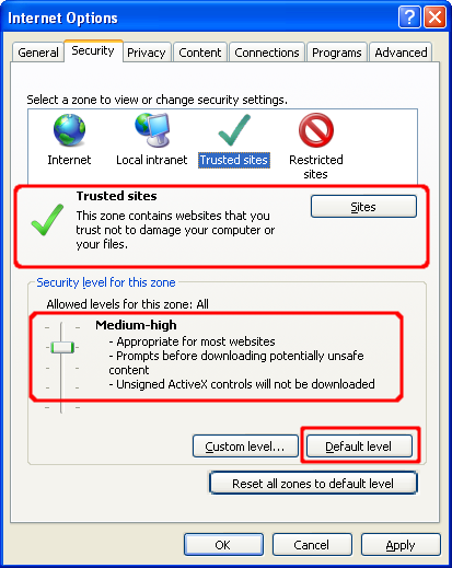 IE Trusted Sites